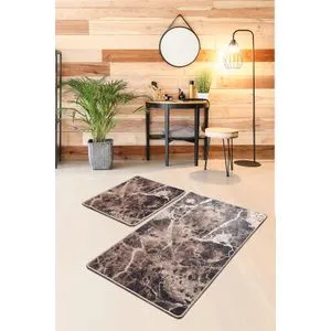Mozaik Multicolor Bathmat Set (2 Pieces)