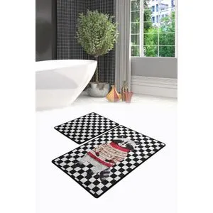 Mr. Raccoon Multicolor Bathmat Set (2 Pieces)