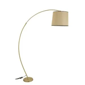Mısra Eskitme Lambader Pramit Açık Hasır Abajurlu Wicker Floor Lamp