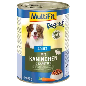 MultiFit DOG Ragout Adult zečetina,šargarepa 400g konzerva