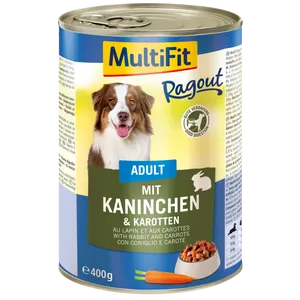 MultiFit DOG Ragout Adult zečetina,šargarepa 400g konzerve multipak 6 komada