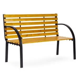 MultiGarden drvena baštenska klupa sa naslonom, 122 × 57 cm