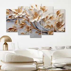 Multikolorna dekorativna MDF slika (5 komada) - 100 x 60 cm
