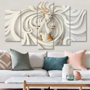 Multikolorna dekorativna MDF slika (5 komada) - 100 x 60 cm
