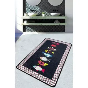 Multikolorna kupatilska prostirka Swing of Fish Djt (70 x 120 cm)