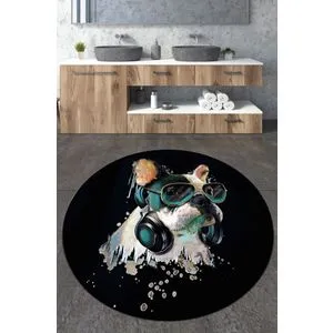 Multikolorna podloga za kupatilo sa motivom pasa - Djt 140