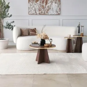 Mushroom sto za kafu Gold, Walnut v2