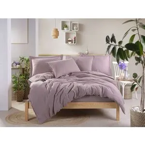 Muslin - Lilac Lilac Muslin Double Quilt Cover Set