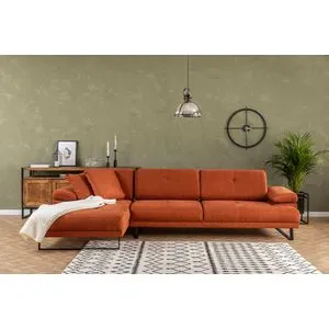 Mustang Large Left - Orange Orange Corner Sofa