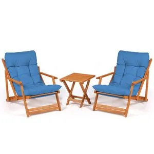 My007 - Blue Blue
Natural Garden Table & Chairs Set (3 Pieces)
