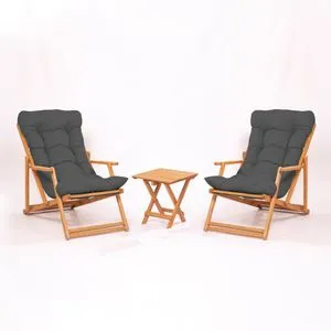 My007 - Grey Grey
Natural Garden Table & Chairs Set (3 Pieces)
