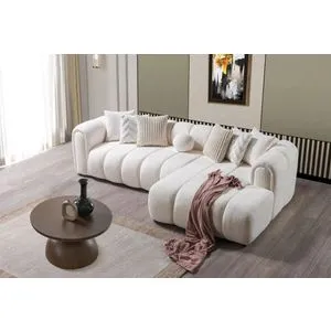 N-Line Desni Ugaoni Sofa - Bela