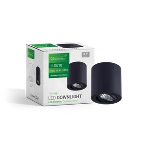 Nadgradna Svetiljka GU10 Crna Green Tech