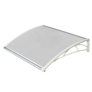 Nadstrešnica Za Vrata 82x150cm Bela Baza Ploča Providna 6mm