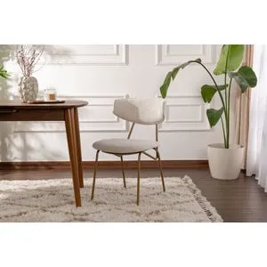 Nancy - Set stolica u beloj i zlatnoj boji (2 komada)