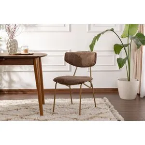 Nancy - Smeđa, Zlatna Braon Stolica Set (2 Komada)