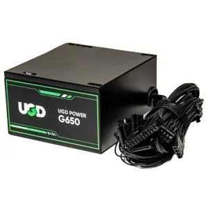 Napajanje G650 * 650W UGD Power 12cm FAN, 20+4pin, 4+4pin, 4xSATA, 2xIDE, 2x6+2pin 80Plus, Black