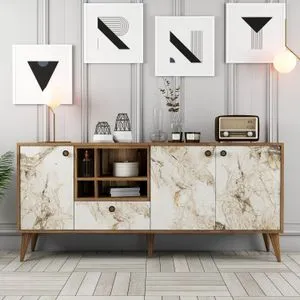Napoli - White Marble White Marble
Walnut Console