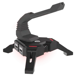 Natec NBU-1441 GENESIS VANAD 300, Gaming Mouse Bungee + USB Hub (4-Ports), Red Backlight, Black, ...