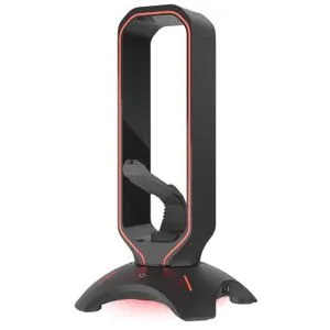 Natec NBU-1602 GENESIS VANAD 500, Gaming Headphone Holder & Mouse Bungee, RGB LED, USB, Black, Ca...