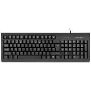 Natec NKL-1055 MORAY, Multimedia Keyboard US, Smart ID Card Reader, Spill Proof, USB, Black
