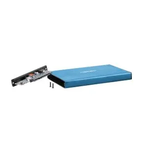 Natec NKZ-1280 RHINO GO, HDD/SSD External Enclosure 2.5",  SATA III, USB3.0, Aluminium, Blue