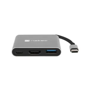 Natec NMP-1607 FOWLER MINI, USB-C Multiport Adapter, USB-C to USB-C(PD2.0)/USB3.0/HDMI, M/F, Cabl...