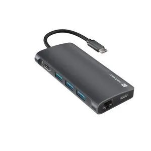 Natec NMP-2162 FOWLER 2 V2  USB Type-C 8-in-1 Multi-port Adapter (NMP-2162)