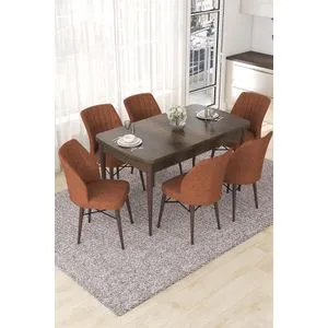 Nef - Baroque, Tile Red Baroque
Tile Red Extendable Dining Table & Chairs Set (7 Pieces)