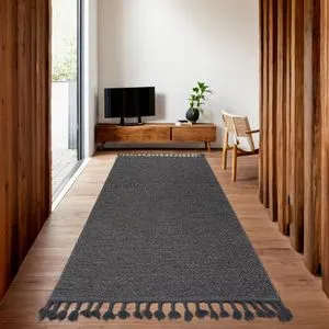 Nepal 6045 - Grey Grey Hall Carpet (100 x 200)