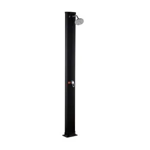 NERO Solarni tuš 36L crni pljosnati elipsa H=214cm
