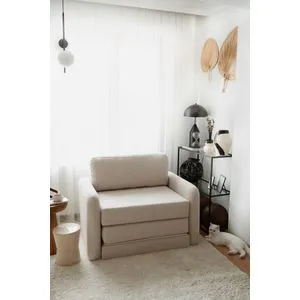 Nest - Bela Sofa na Razvlačenje za Jednu Osobu
