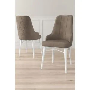 Neta - Cappuccino, Bela Cappuccino Set Stolica (4 komada)