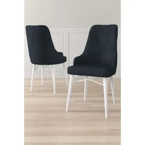 Neta - Set stolica u antracitnoj i beloj boji (4 komada)