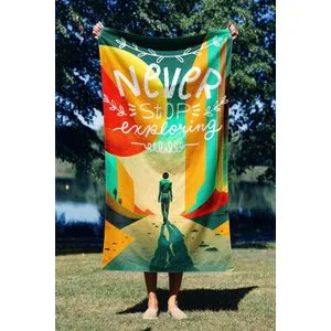 Never Stop 90 Multicolor Beach Towel