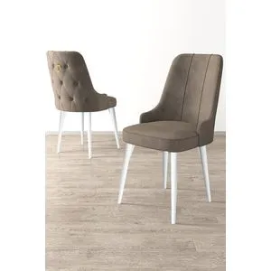 Newa - Cappuccino, Bela Cappuccino Set Stolica (2 komada)