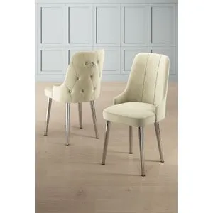 Newa - Cream, Chrome Cream
Chrome Chair Set (4 Pieces)