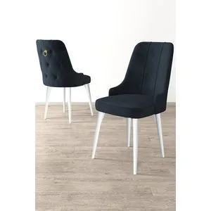 Newa - Set stolica u antracitnoj i beloj boji (2 komada)