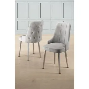 Newa - Sivi, Hrom Sivi Set Stolica (2 Komada)