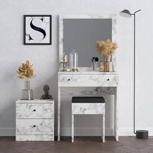 Nice - Carrara Marble Carrara Marble Make-Up Table
