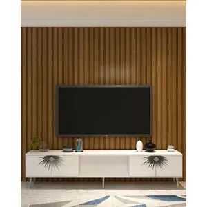 Nida - TV Stalak u Beloj i Srebrnoj Boji