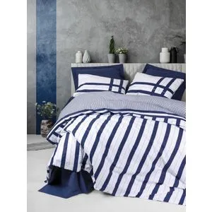 Nifty - Dark Blue Dark Blue Ranforce Double Quilt Cover Set (DE)