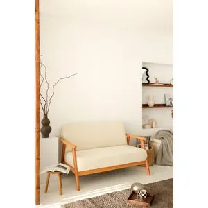 Nika - White White 2-Seat Sofa