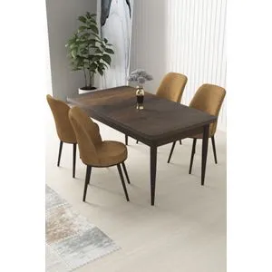 Nil - Baroque, Cappuccino Baroque
Cappuccino Dining Table & Chairs Set (5 Pieces)