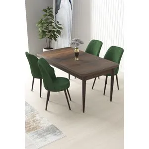 Nil - Baroque, Khaki Baroque
Khaki Dining Table & Chairs Set (5 Pieces)