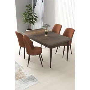Nil - Baroque, Tile Red Baroque
Tile Red Dining Table & Chairs Set (5 Pieces)