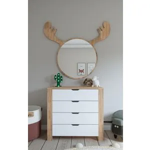 Nisan 1600-026 - White, Walnut Light Walnut
White Dresser