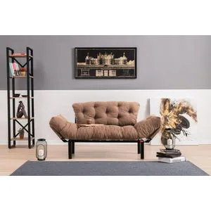 Nitta - Light Brown Light Brown 2-Seat Sofa-Bed