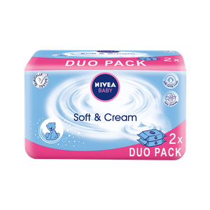 NIVEA Baby Soft&Care vlažne maramice duo pakovanje 2*63pcs