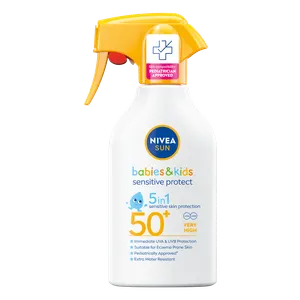 NIVEA SUN dečiji & babies Sensitive protect sprej sa rasprš. za oset. kožu SPF 50+ 270 ml